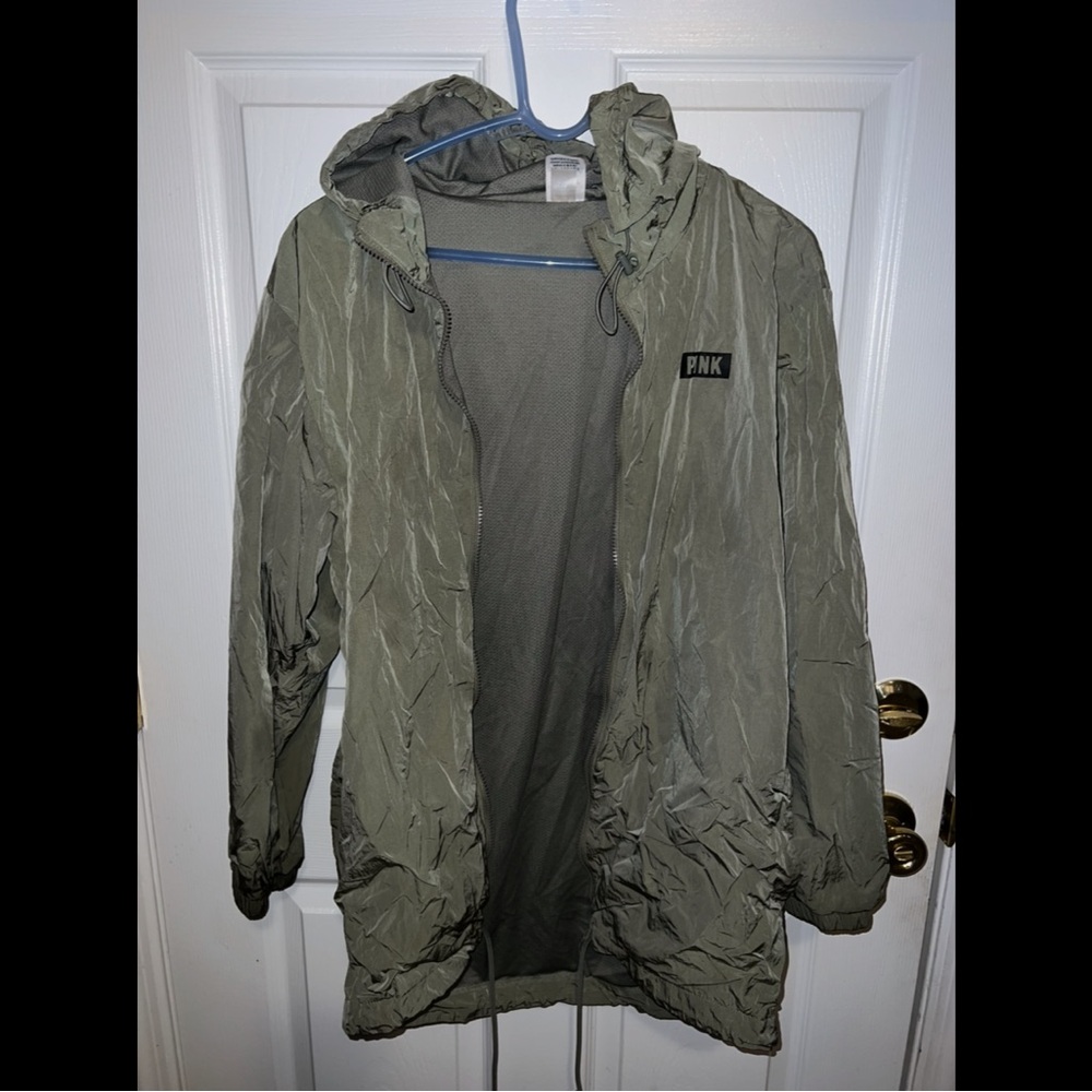 PINK Victoria's Secret Olive Windbreaker